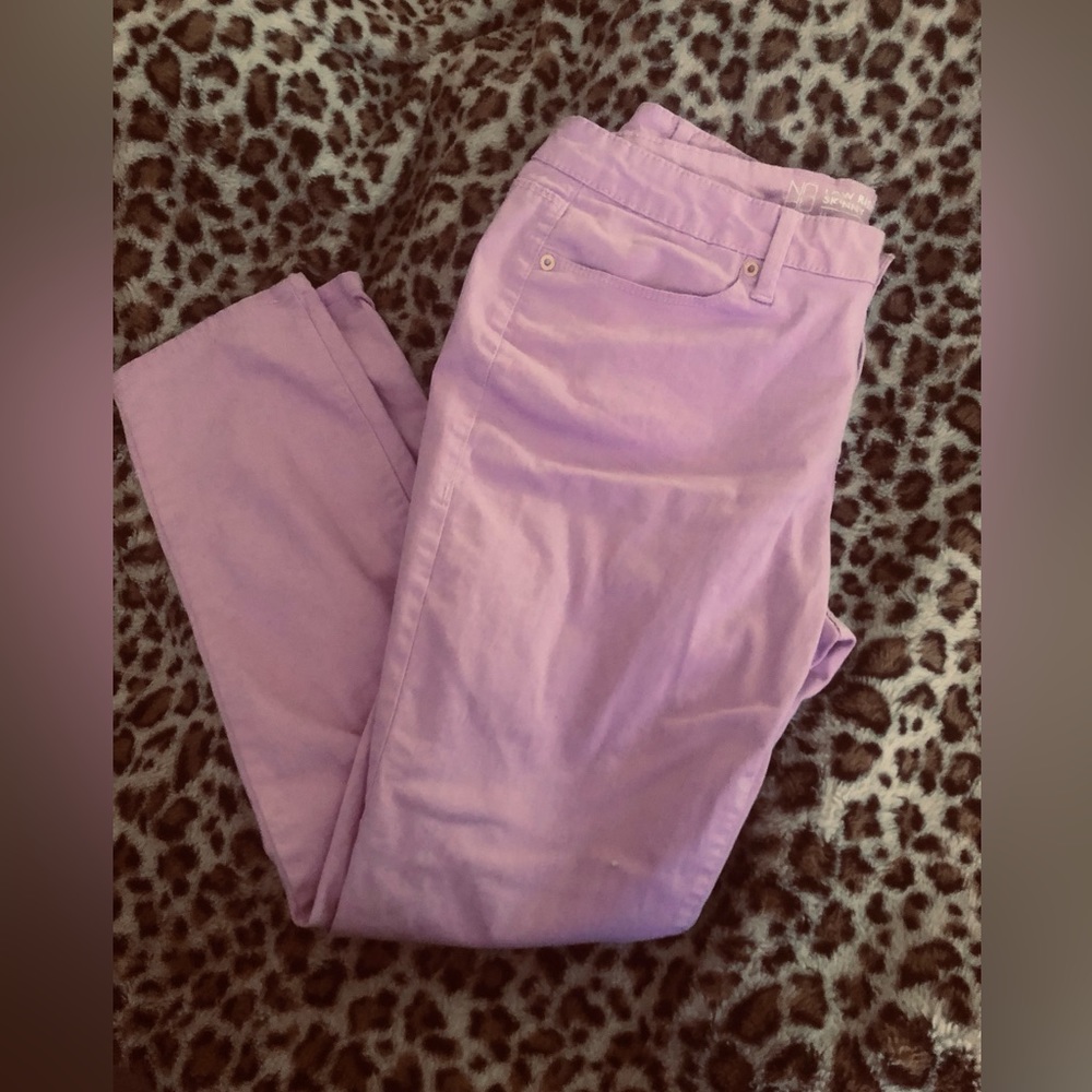 Skinny Jeans Pink Cotton Pants - Low Rise - 98% Cotton - Only worn once -Size 15
